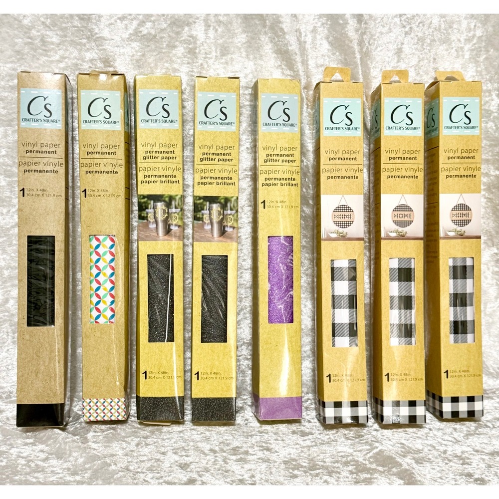 Crafters Square Permanent Vinyl Paper Assorted Styles and Colors New‎